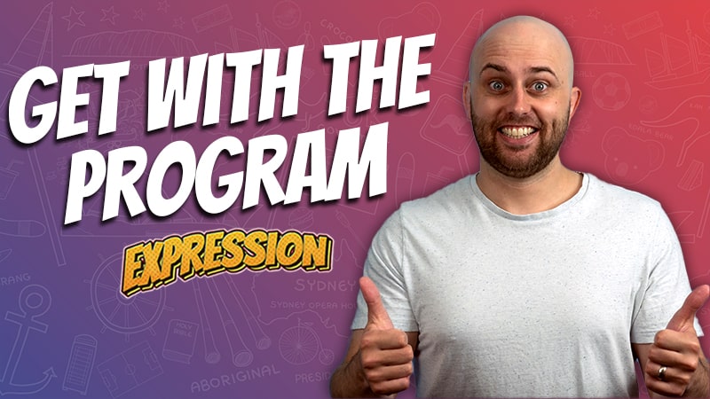 ae 1268, aussie english podcast, australian english, english expressions, english idioms, figurative expressions, learn english online course, learn english podcast, learn language podcast, pete smissen, get with the program example, get with the program expression, get with the program idiom, get with the program meaning, get with the program origin, get with the program synonyms, use get with the program in a sentence, what is get with the program